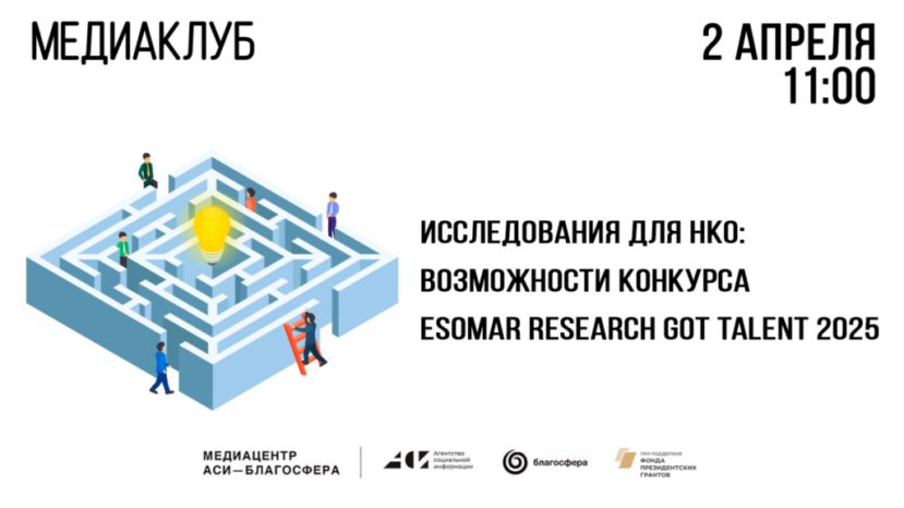 Онлайн-встреча &laquo;Исследования для НКО: возможности конкурса ESOMAR Research Got Talent 2025&raquo;